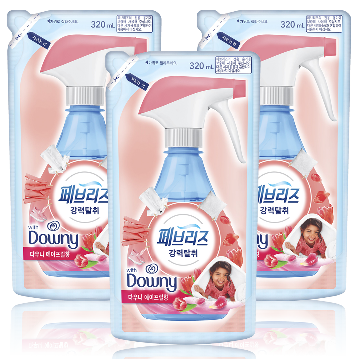 페브리즈 섬유탈취제 리필 상쾌한향 320ml3개 강력탈취 섬유향수 이불 땀냄새 : 티에스shop