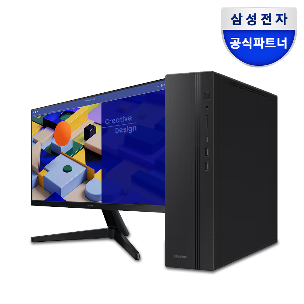 삼성 데스크탑 컴퓨터 사무용 인강용 슬림 PC 윈도우11 프로 모니터 포함 : 스피드썬