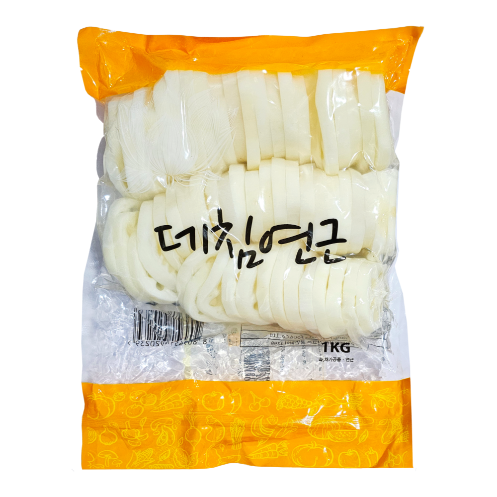자숙 연근 1kg 삶은 슬라이스 데친 연근채 : 새봄 식자재