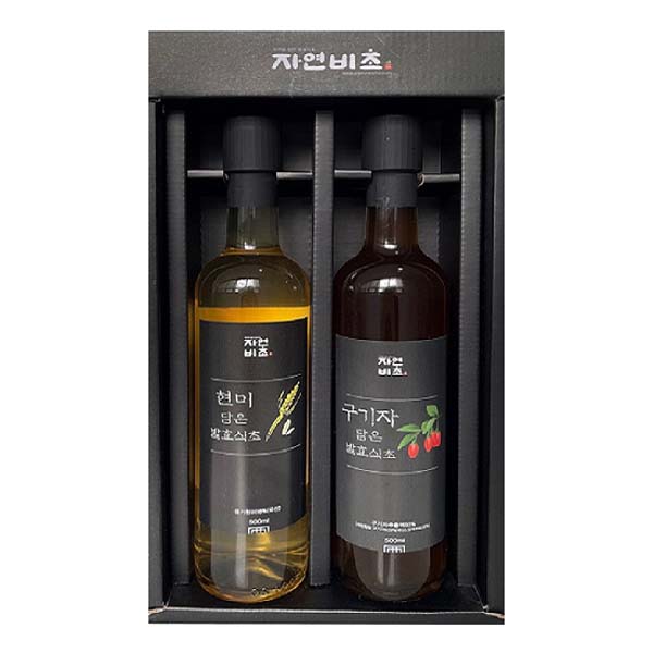 자연발효 구기자식초 현미식초 500ml 세트(유기현미 사용) : 시크 라인