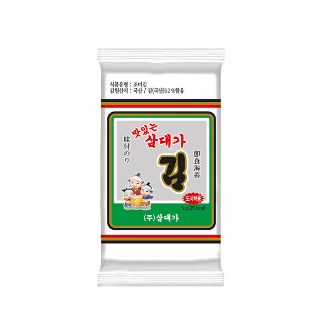삼대가 도시락김 식탁김 재래맛김 조미김 5g : 인생레시피