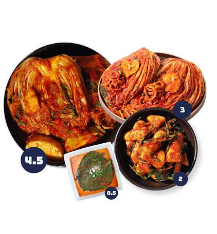 도미솔 포기4.5kg+보쌈김치3kg+총각김치2kg+깻잎김치0.5kg 총10kg : 비타상사