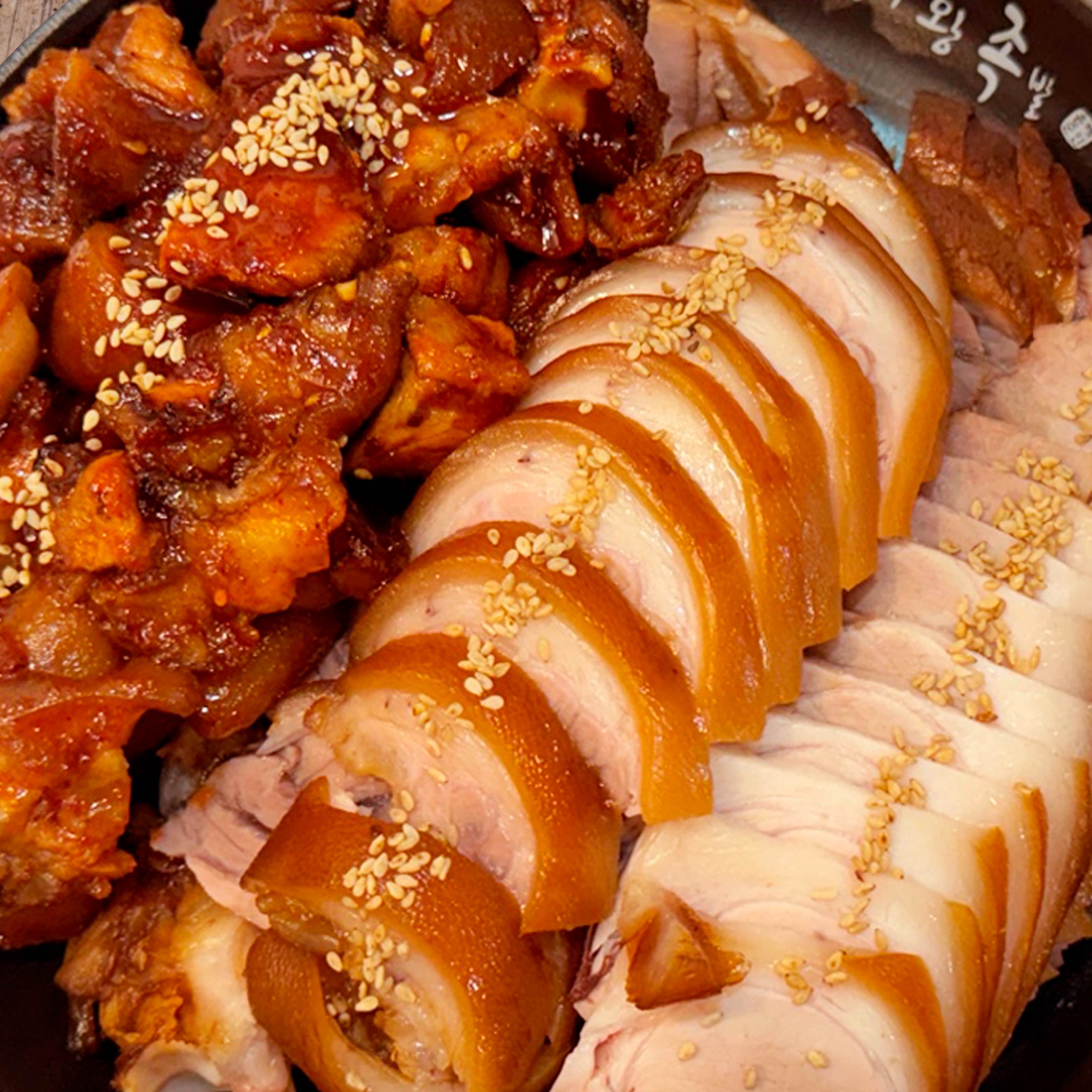 평화육남매왕족발 국내산 순살족발 불족발 세트 570g 2인분 족발 밀키트 : 평화육남매왕족발