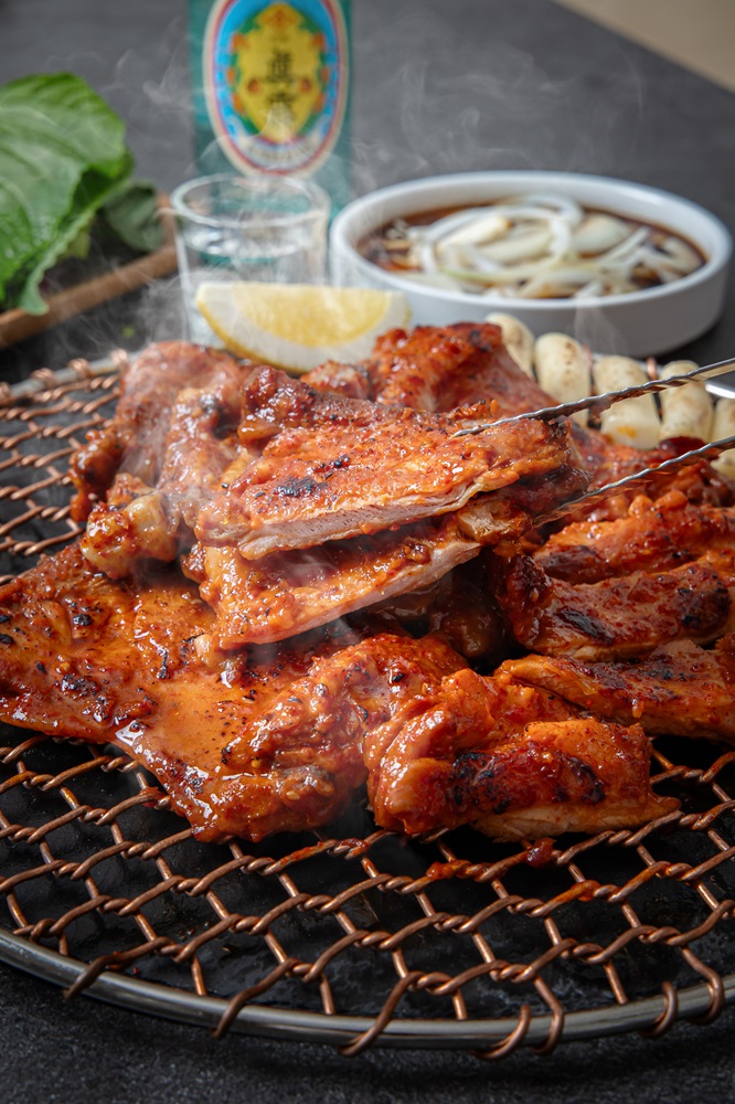북한강 앙념 숯불닭갈비 650g 1kg 닭갈비 캠핑 음식 밀키트 : 북한강 숯불닭갈비