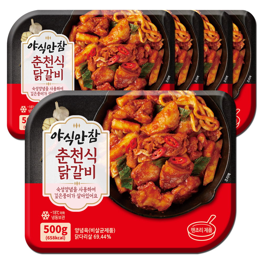 야식만참 춘천식 닭갈비 500g, 5개 : 푸드맥스S