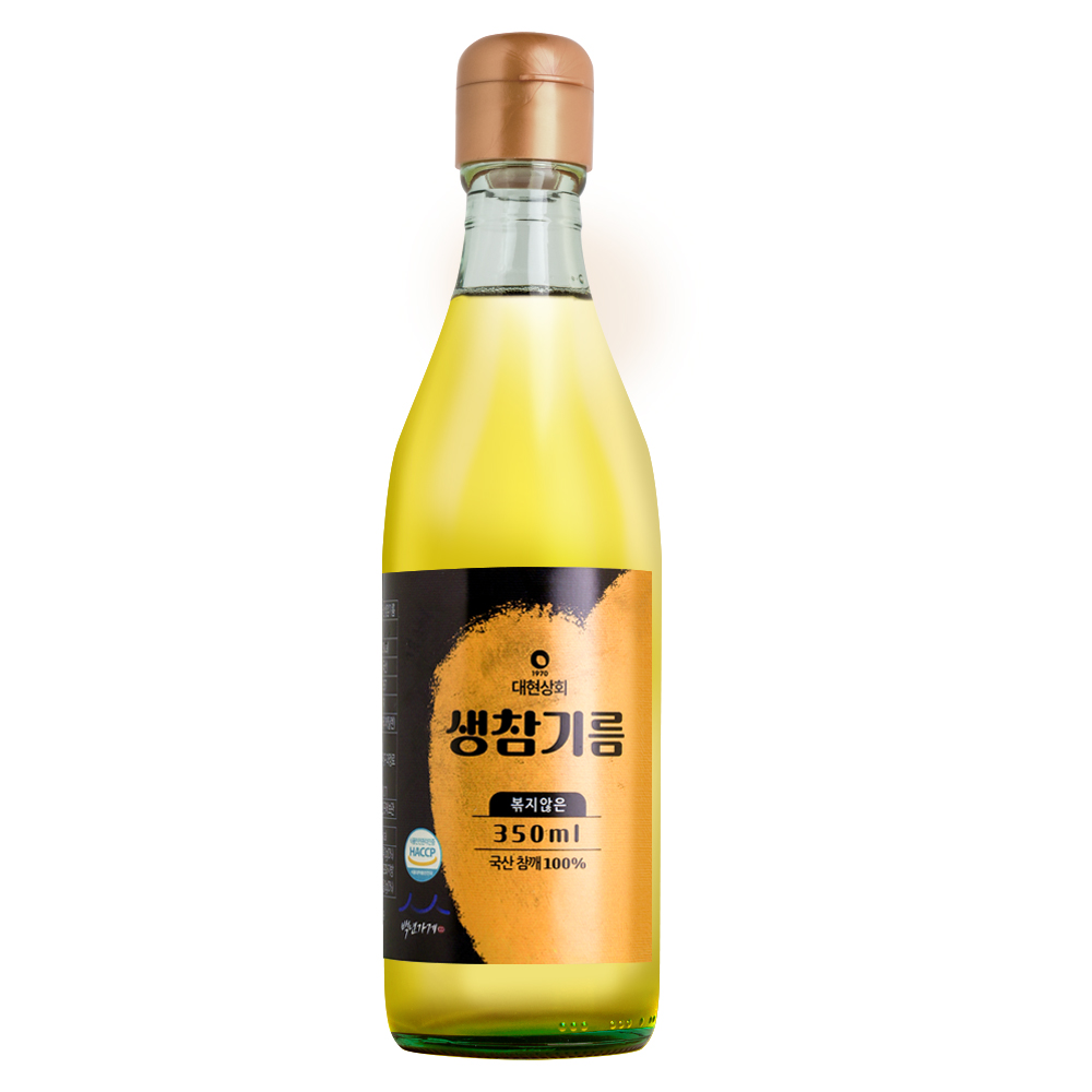 저온압착 국산 참기름 350ml 백년가게 대현상회 방앗간참기름 : 대현상회 방앗간