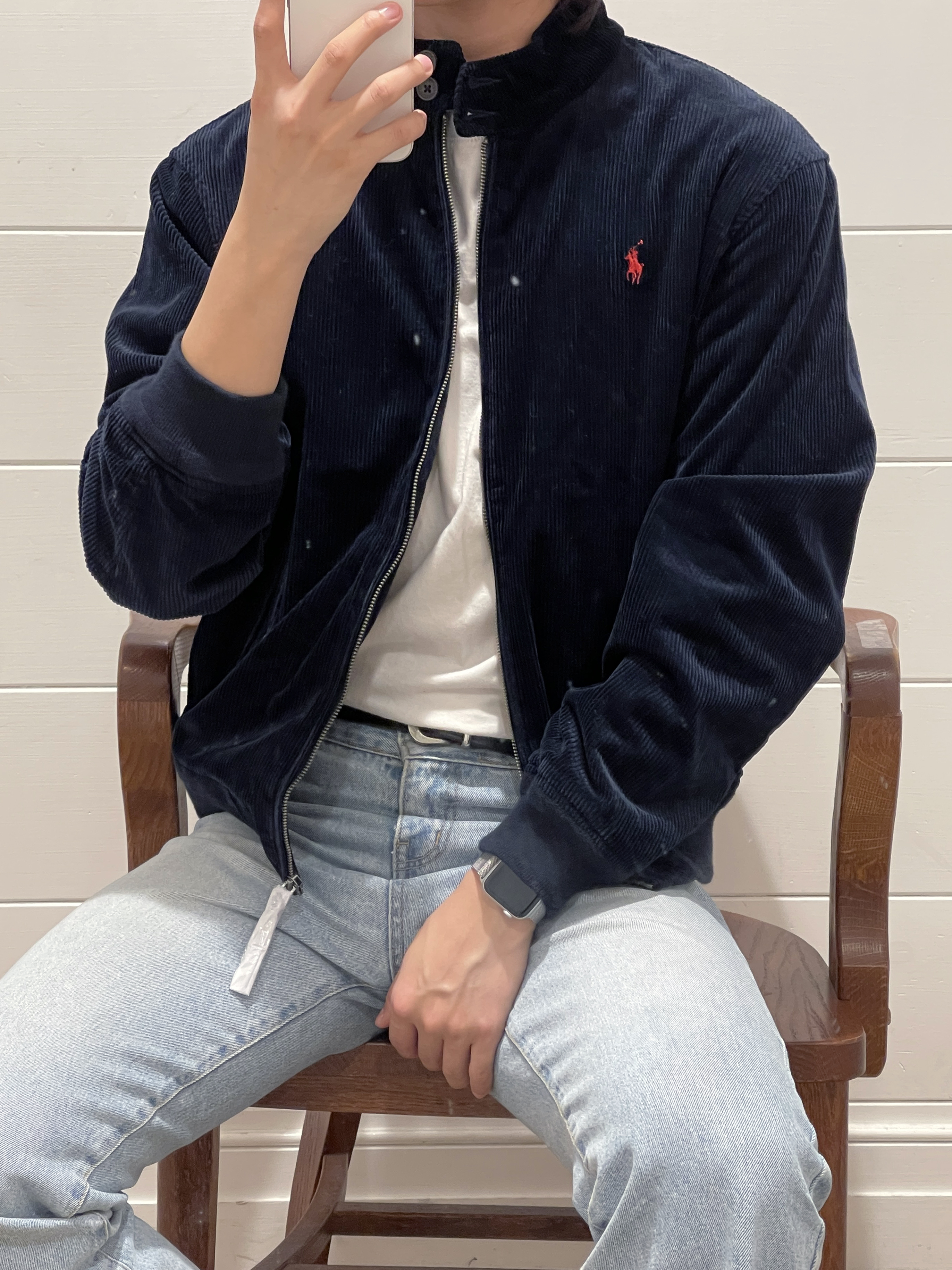 24FW 폴로랄프로렌 남녀공용 코듀로이 포니 로고 바라쿠다 집업 자켓 2컬러 : 어우야