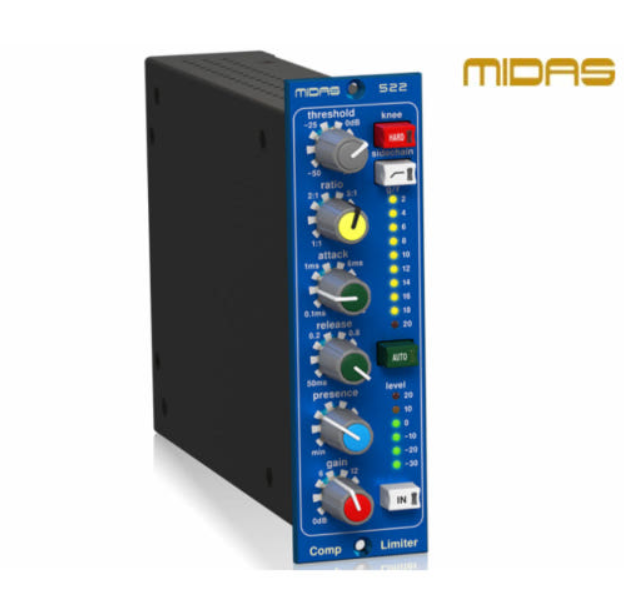 [MIDAS] 522 V2 Compressor 마이다스 500 시리즈 컴프레서 리미터 모듈 : 엘디시스템