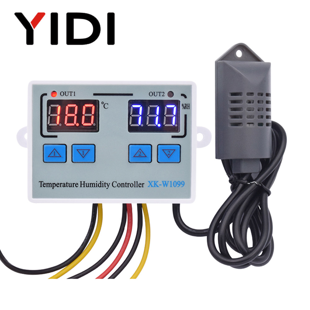 디지털 습도 220V 습도계 W1088 W3005 컨트롤러 컴퓨터 W3002 디스플레이 온도 W1099 W3001 DC 12V : 은돌몰