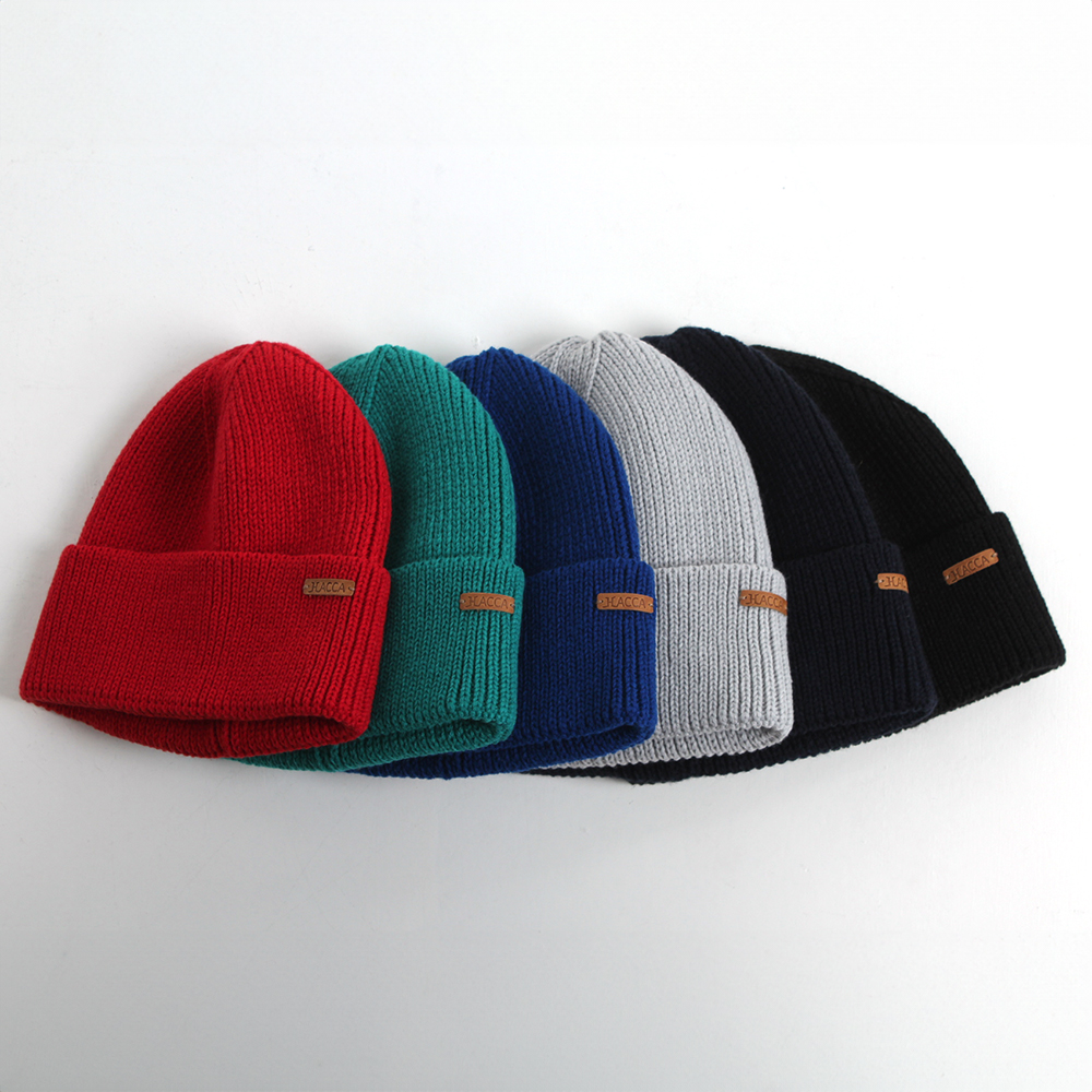 하카 남녀공용 비비드 도톰 골지 비니 (3color) : 헤헤햇