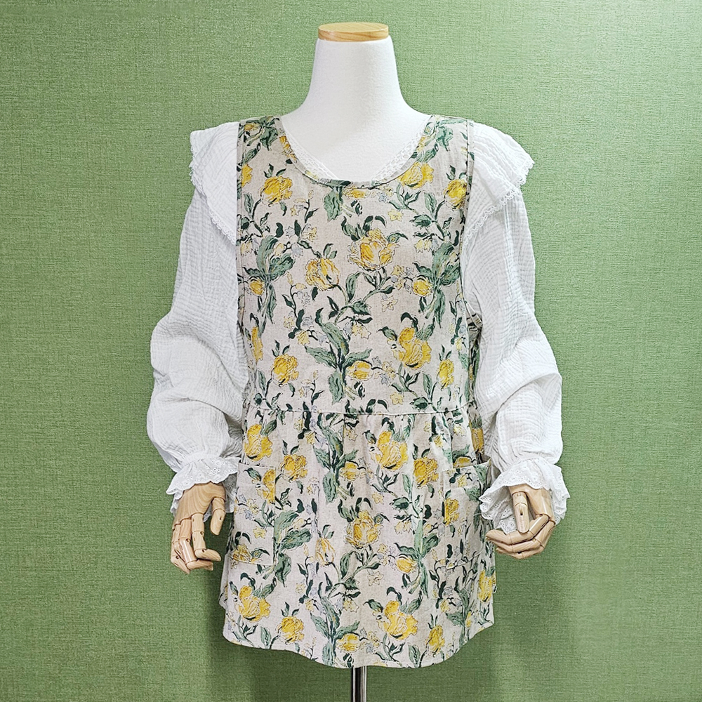 블론디 숏 앞치마 플로리스트 어린이집 공방 카페 : 라피네데코