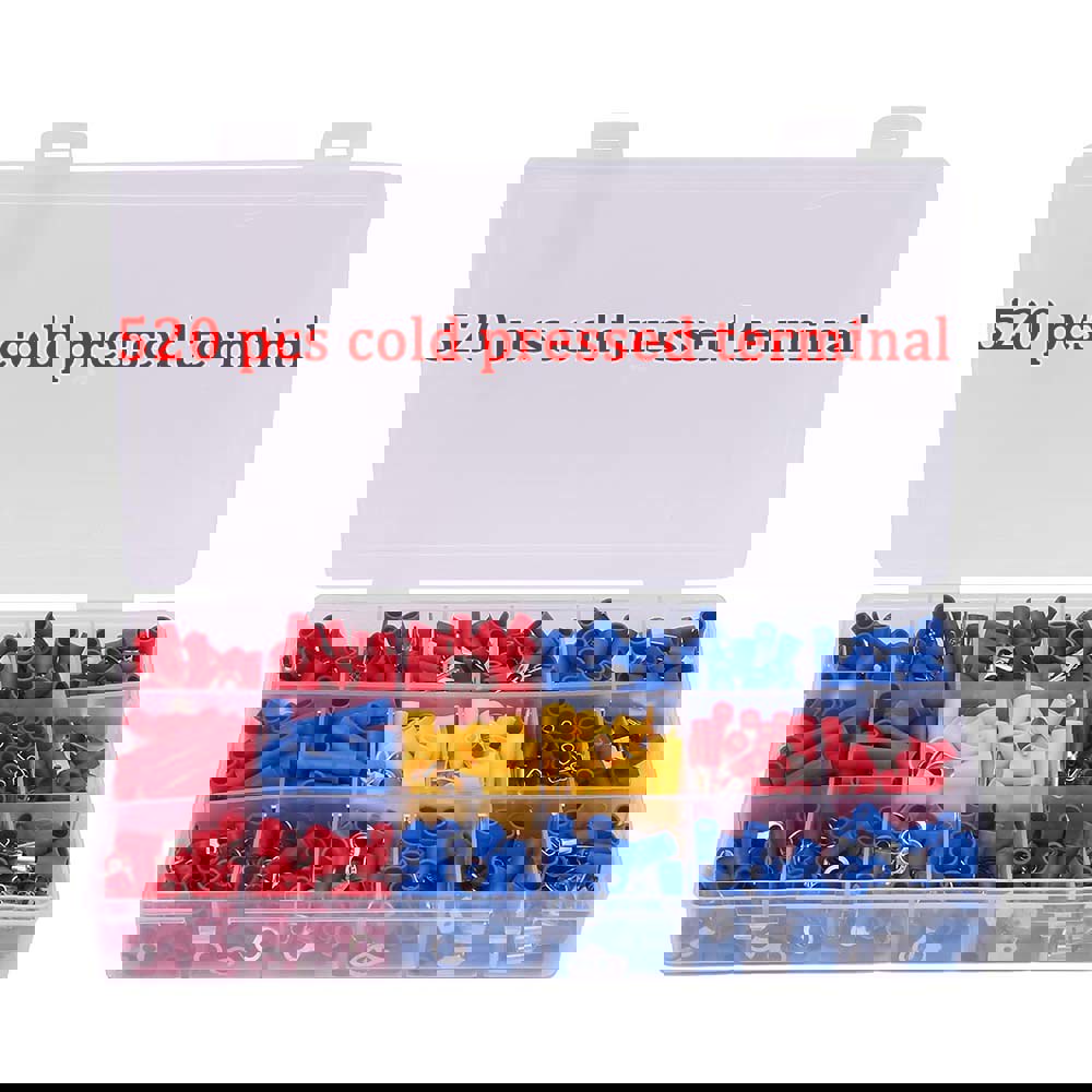 케이블 커넥터 키트, 터미널, 냉간 압착 커넥터, 전기 터미널 520 520pcs : 샤임