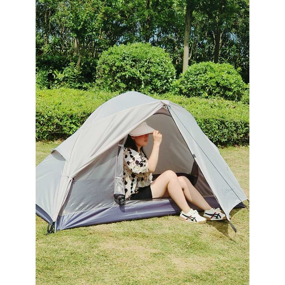 백패킹텐트 이중 가벼운 1.7kg 솔캠 가벼운 경량 하이킹 오렌지 : 도하상사2