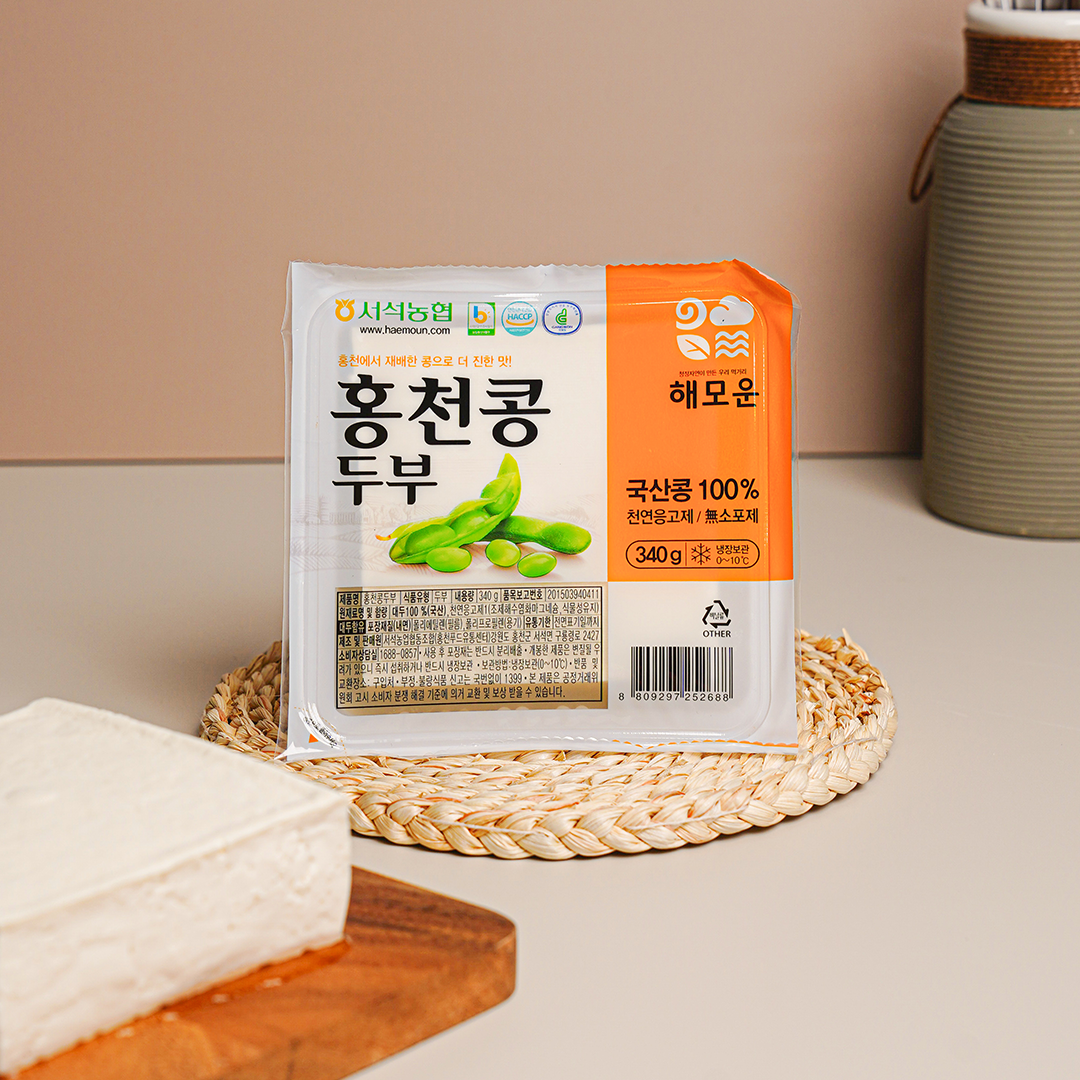 서석농협[해모운] 홍천콩으로 만든 홍천콩두부 2종 옵션 택1 : 안전한 먹거리 해모운