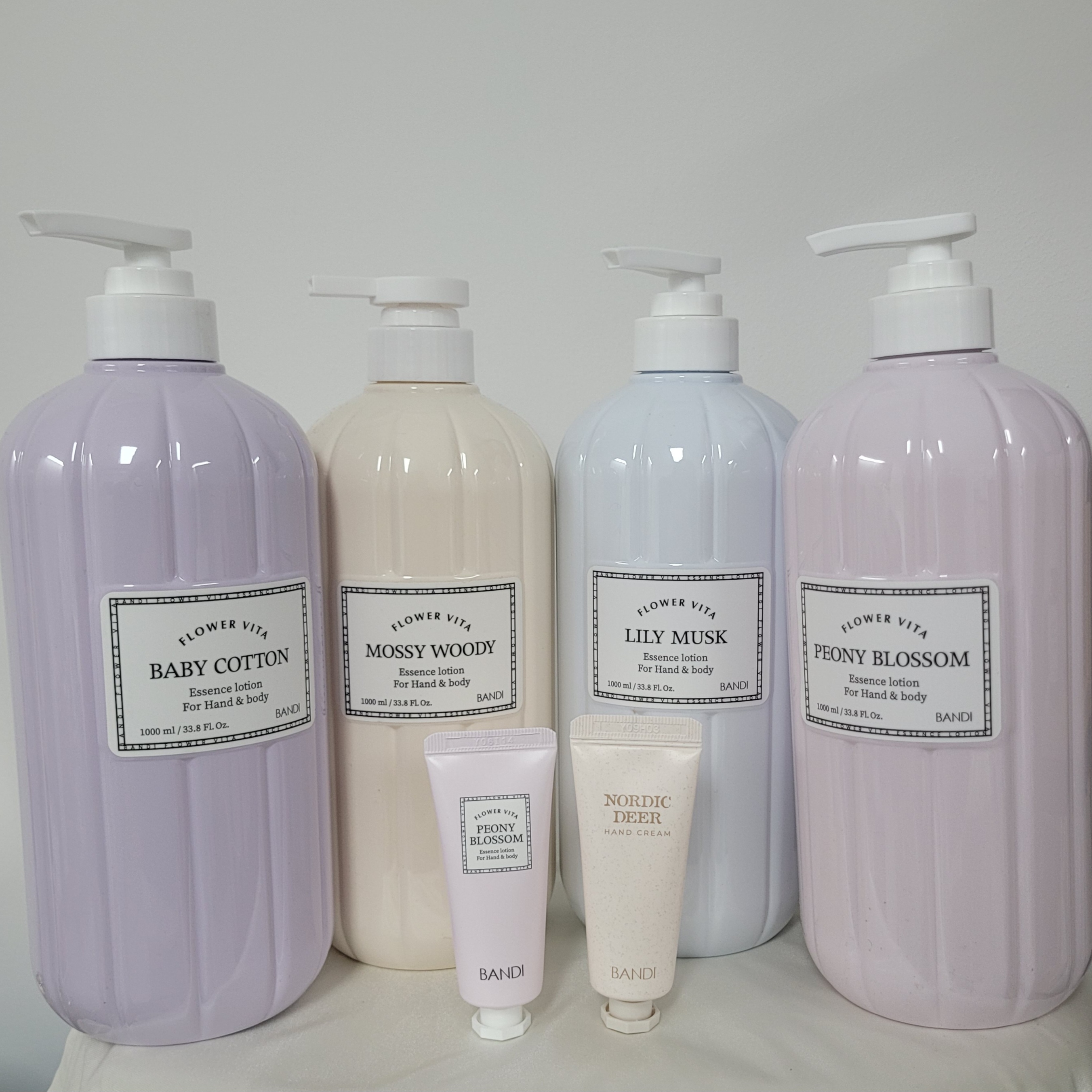 반디 플라워비타 핸드크림 바디로션 겸용 1000ml+20미리핸드크림2개 : 호뷰티