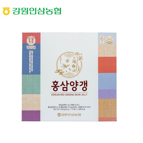 강원인삼농협 홍삼양갱 (45g x 14개) : 강원인삼농협
