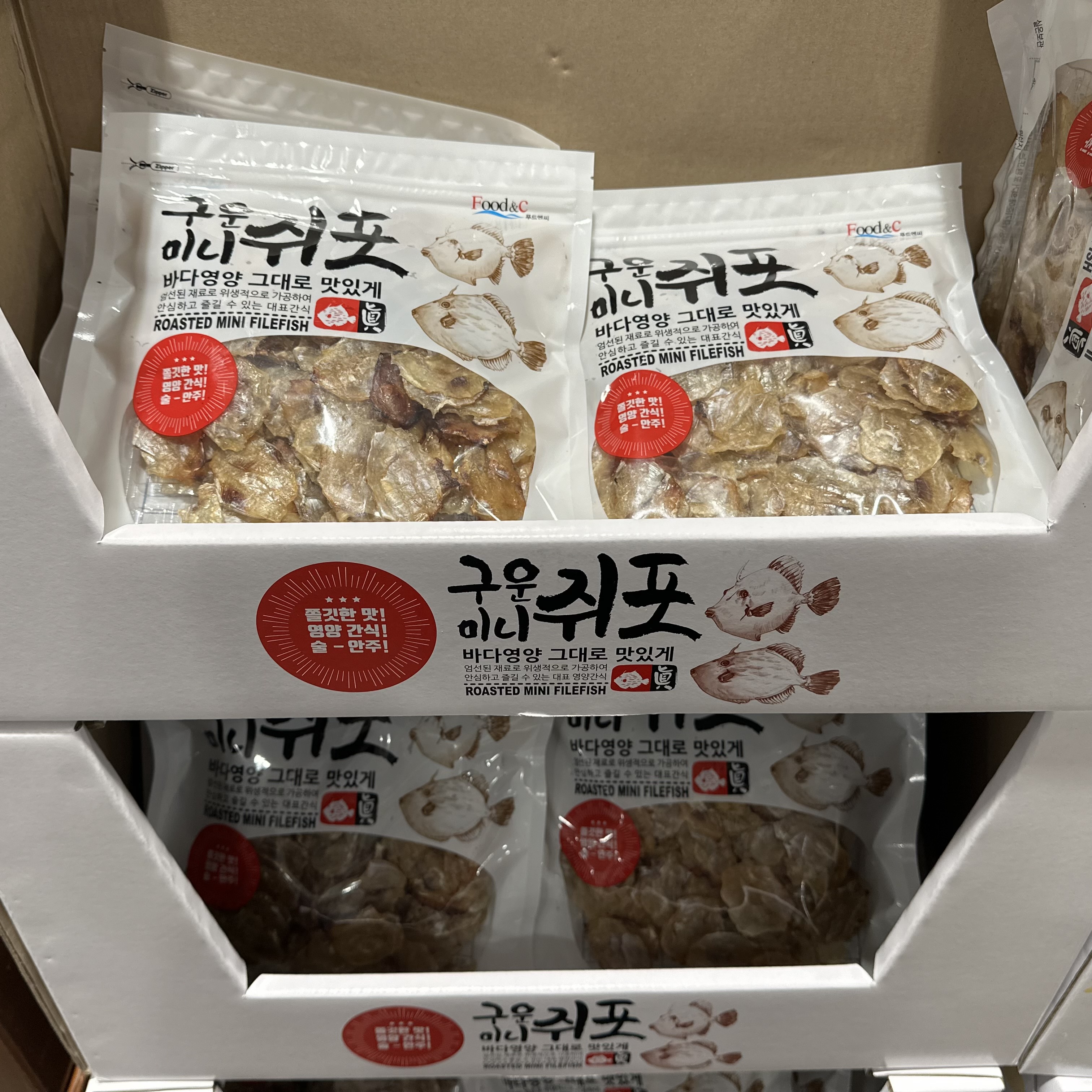 코스트코 푸드엔씨 구운 미니 쥐포 400G 맛있는 어포 달콤 쥐치포 맥주안주 영양간식 : 올코코