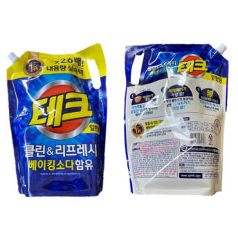 LG생활건강 테크 클린앤리프레시 세탁세제 일반용 2.6L 리필 1박스(4개입) : 라이프마켓