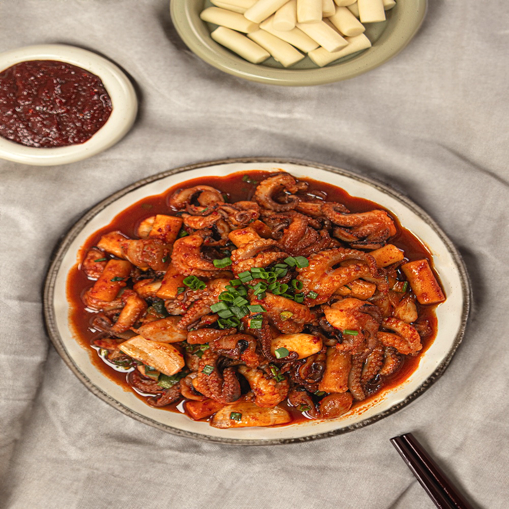 도담쭈꾸미 600g 2-3인분 양념 쭈꾸미 볶음 밀키트 캠핑 요리 : 아름푸드