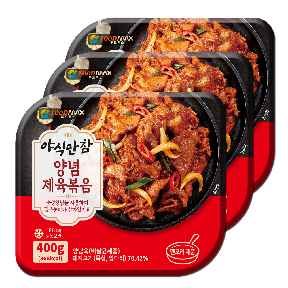 야식만참 양념제육볶음 400g, 3개 : 푸드맥스S