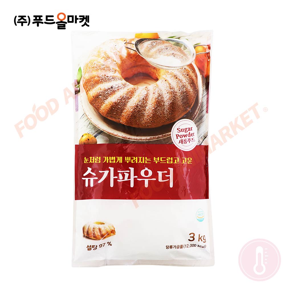 새롬푸드 슈가파우더 3kg _박스단위출고 : 데이올푸드