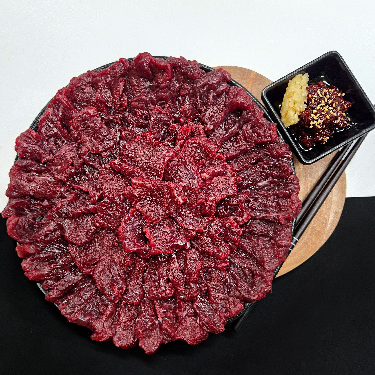 [새롬한우] 당일도축 한우 육사시미 120g,250g 생고기 당일작업 대구 뭉티기 : 새롬한우