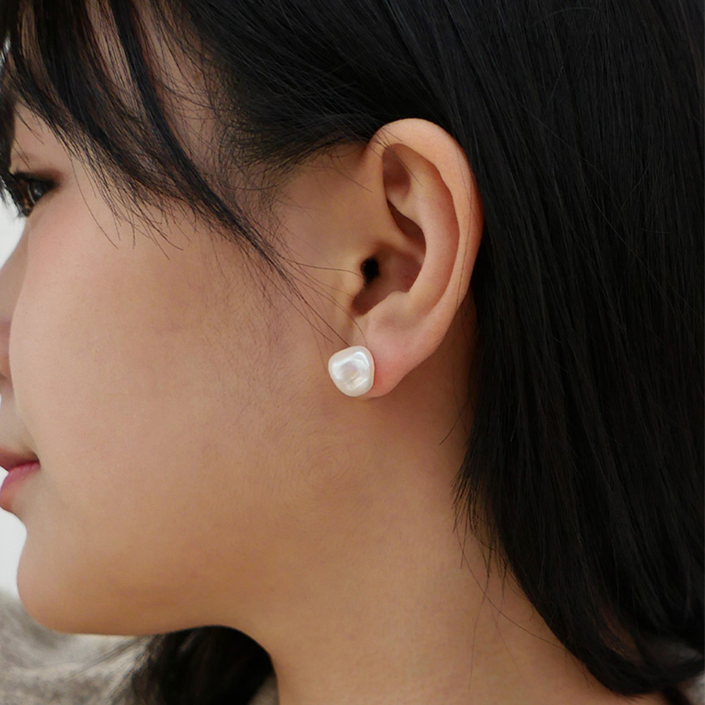 못난이 담수 진주 귀걸이 한복 혼주귀걸이 925실버 : 금빵삼촌 주얼리