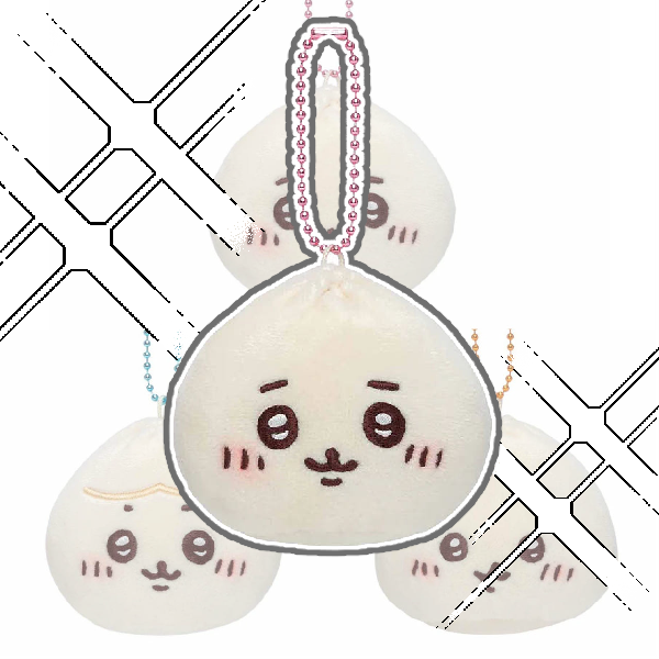 치이카와 중화반점 고기 만두 마스코트 / 먼작귀 키링 인형 : 누이타쿠