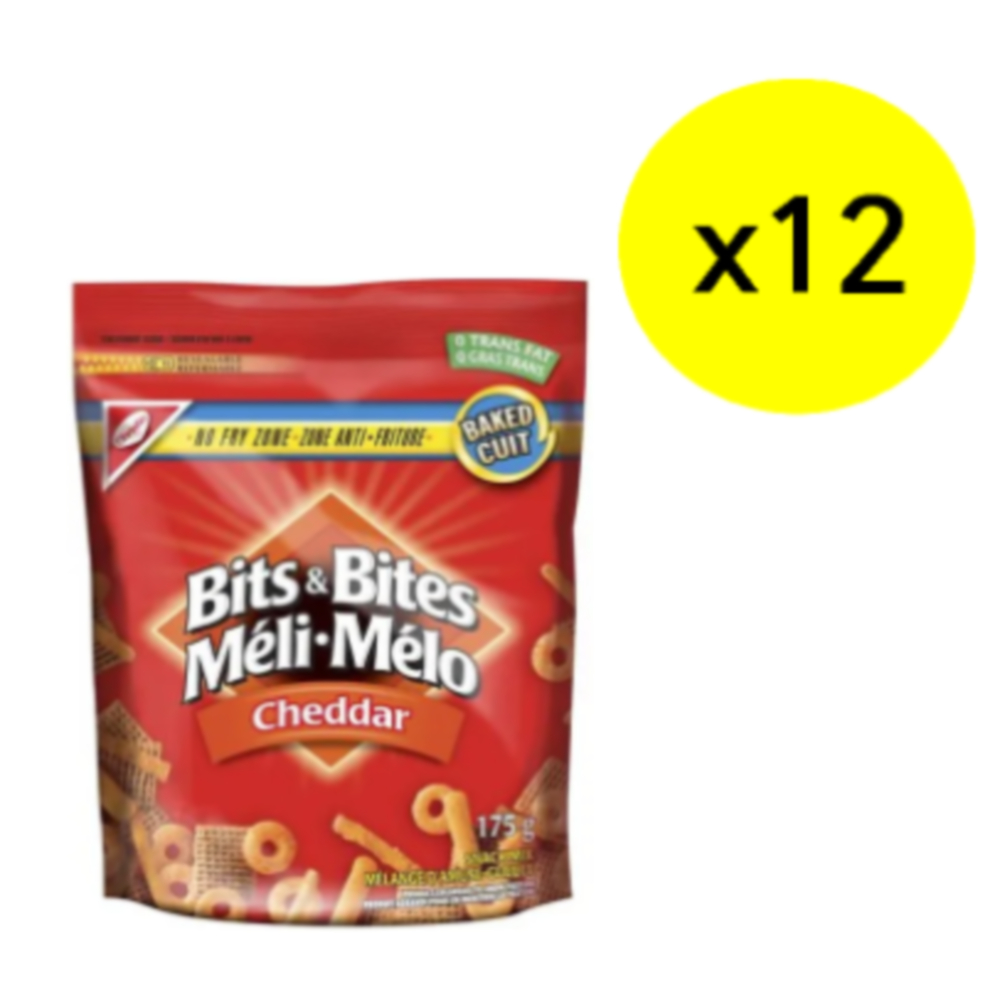 Bits & Bites 멜리 멜로 스낵 믹스 체다 치즈 175g 12개 : 유로망고