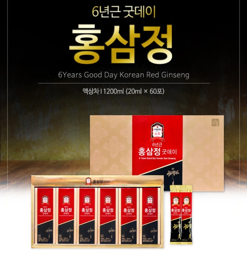 6년근 홍삼정 굿데이 20mlx60포 홍삼액 스틱 설날 추석 명절 선물 : 진원에프앤비