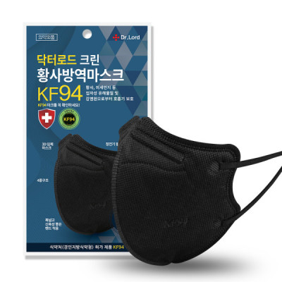 닥터로드 KF94 새부리형 블랙 마스크 대형 일회용 30매 대용량 : 마트윤