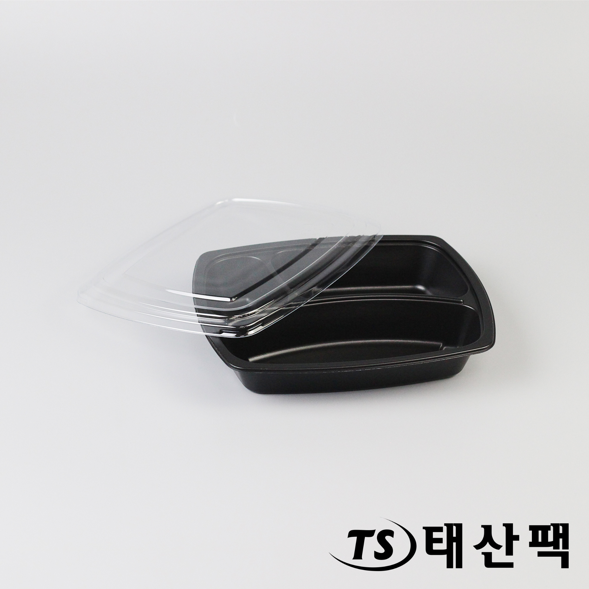 JB-033A 3칸 반찬용기 세트 800개 음식포장 도시락용기(검정) : 태산팩