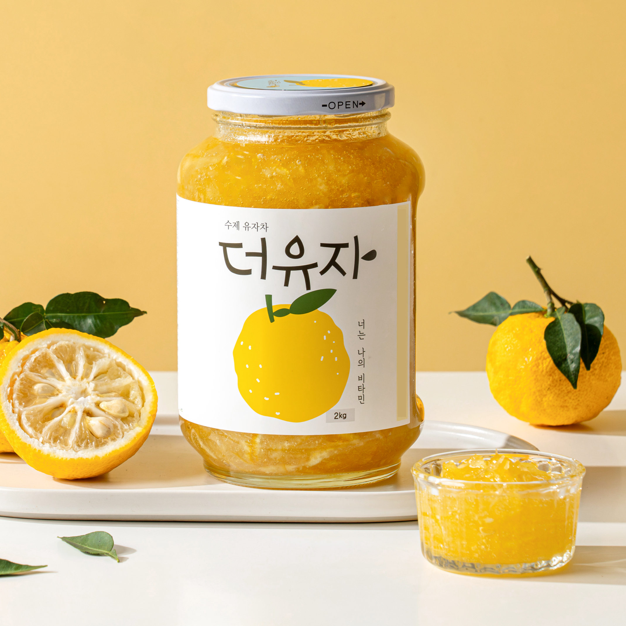 겨울왕유자청 더유자 2kg 완도 햇 유자 고함량 진한 수제 유자청 임산부 유자차 에이드 : 유자발전소
