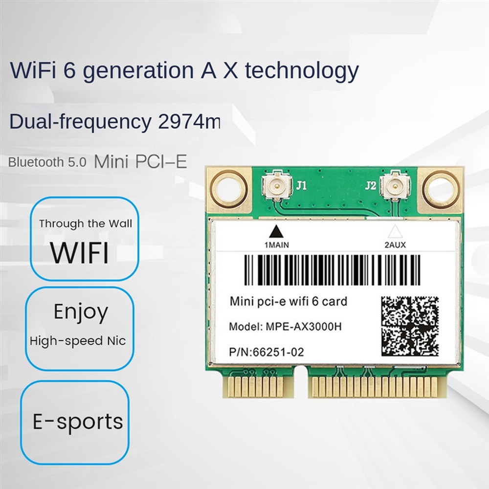 데스크탑 노트북용 미니 PCIE 와이파이 어댑터 무선 네트워크 카드 BT 5 2 6E AX3000H Win10 : 분당플렉스12