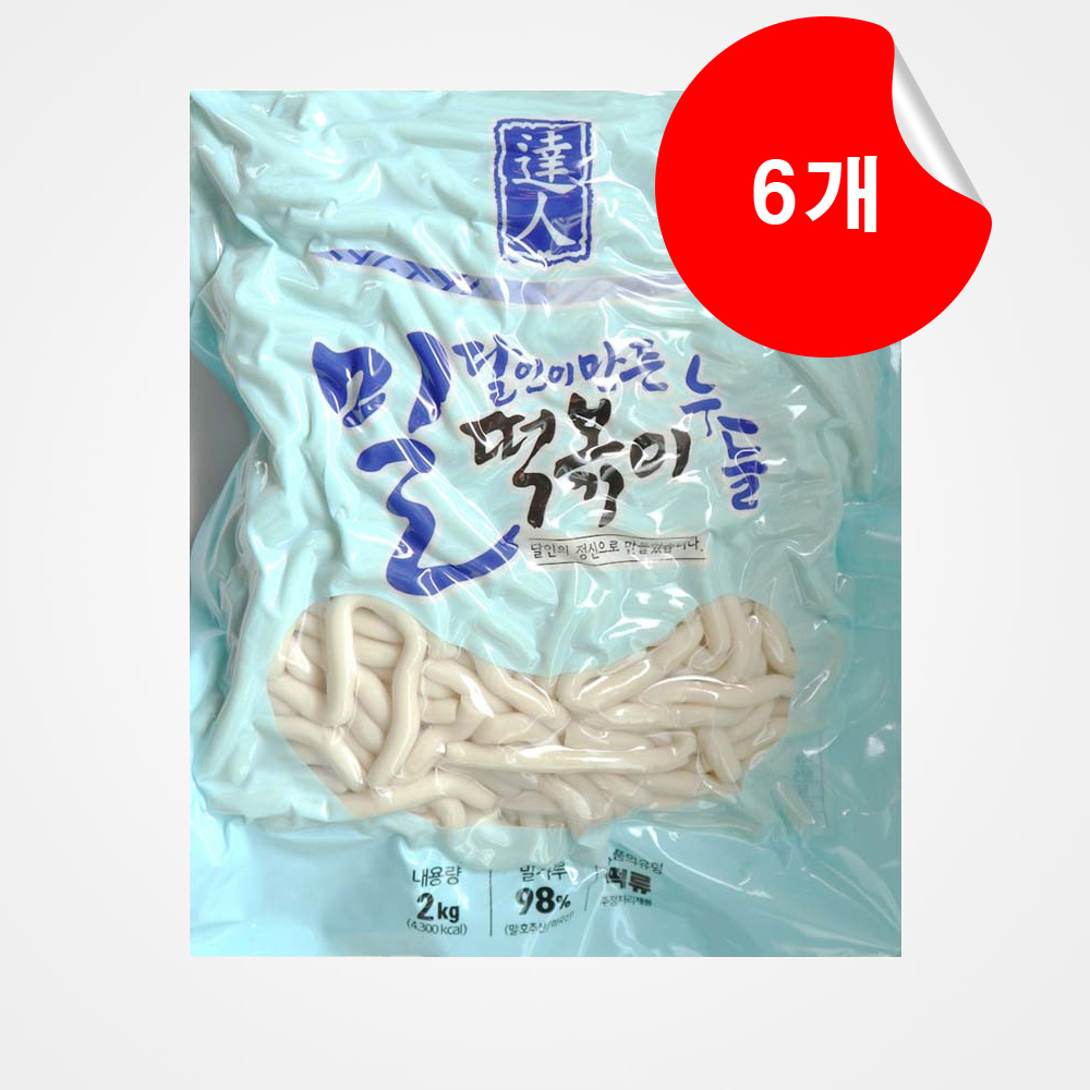 세영푸드 달인이 만든 밀 떡볶이 [누들] 2kg x 6개 : 마당몰24