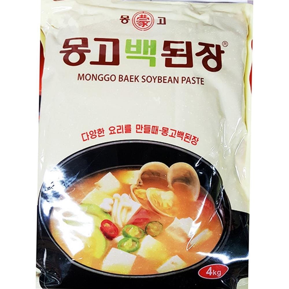 백된장 마산 몽고 4k x4 식자재 업소용 식재료 식당용 대용량 단체 급식용 쌈장 : 보이저상회