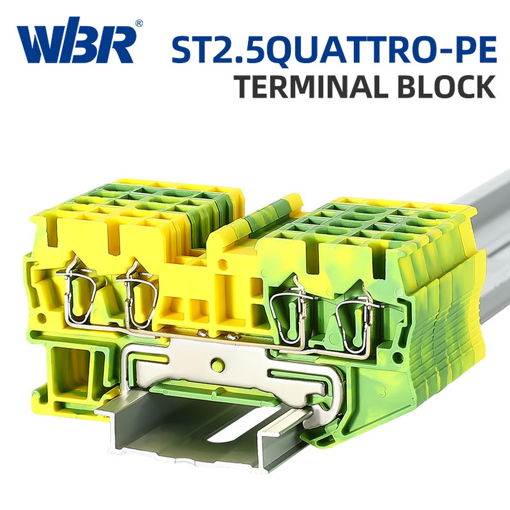 접지 와이어 커넥터 터미널 블록 ST2 5 QUATTRO PE 푸시 인 연결 5Pcs : 분당플렉스16