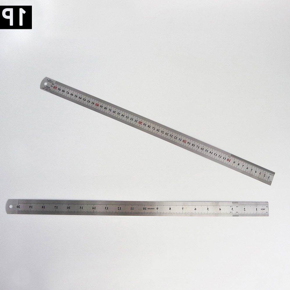 GR 스틸자 50cm 커팅자 스텐자 쇠자 목공 직자 : 황금코뿔소