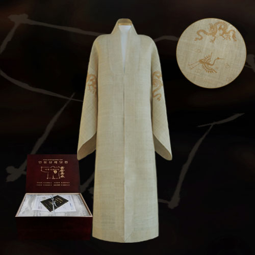 신라(新羅) 황금수의 / 수제직 삼베수의/ 명품 안동 황금수의 : 안동삼베닷컴