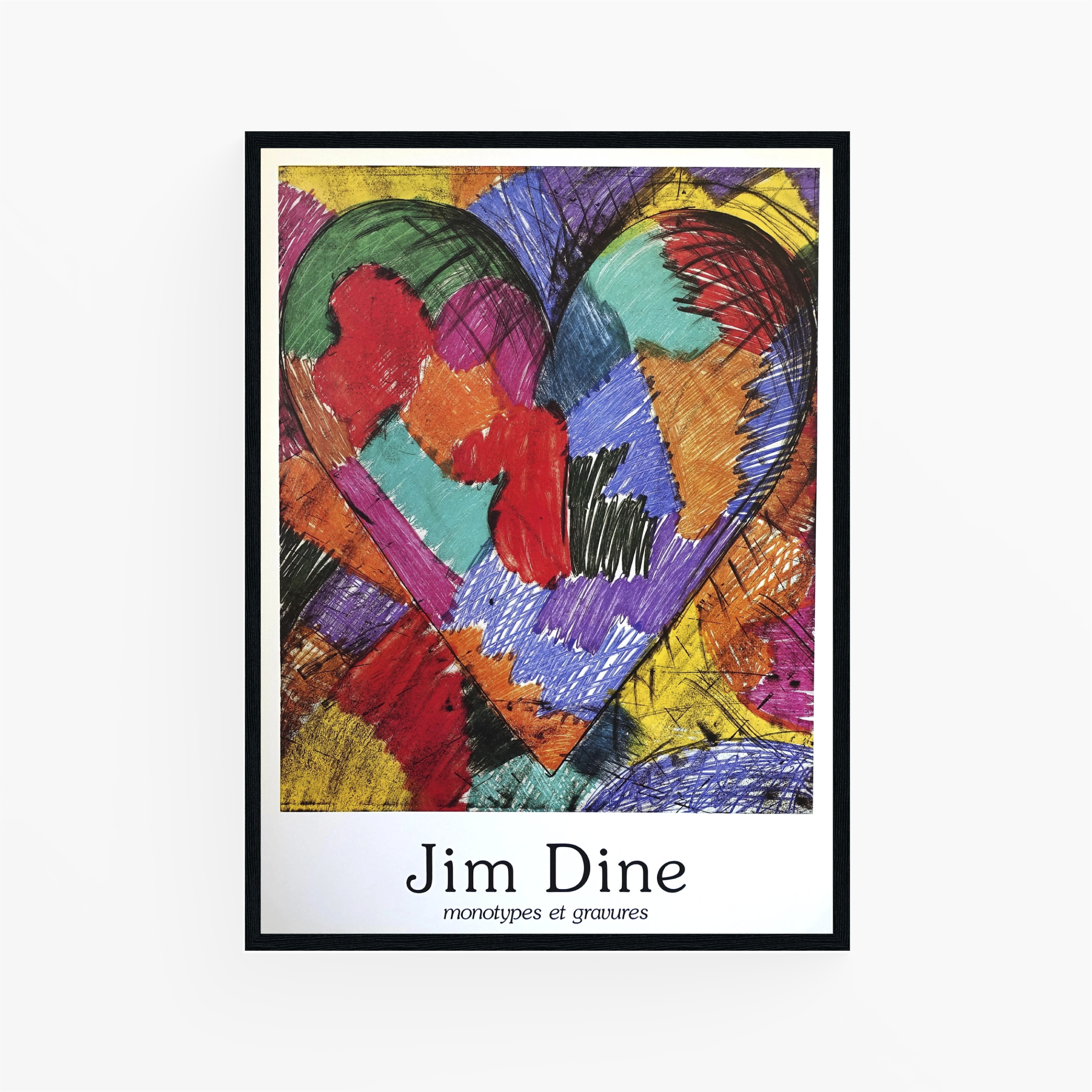 [아트워크룸] MONOTYPES AND ENGRAVINGS, 1983 - Jim Dine 짐 다인 오리지널 포스터 (액자 포함) : 아트워크룸