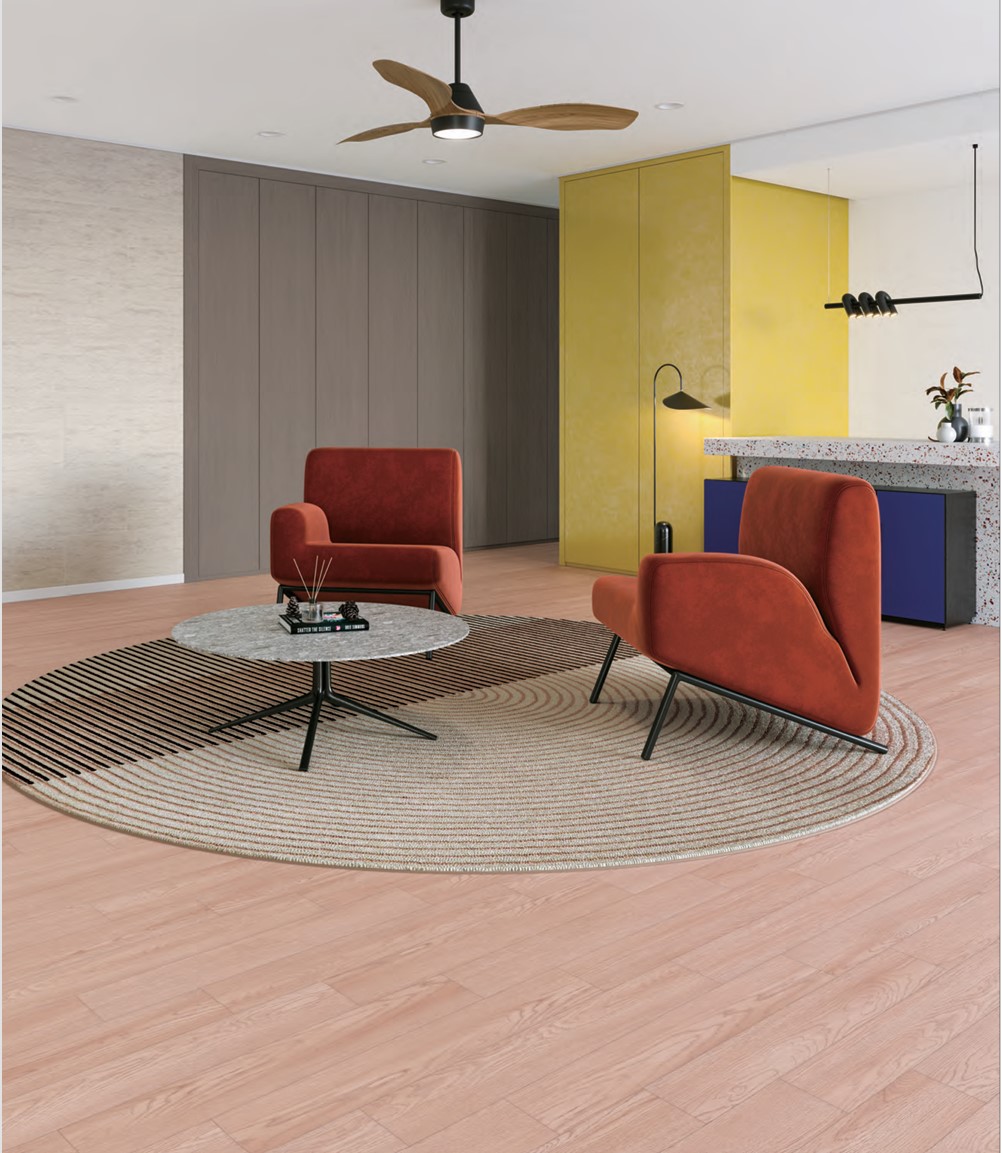 한솔 단단한 SB마루 리얼텍스처 페인티드핑크 W128xL800x6T 30매(3.072㎡) : 공간디자인맞춤
