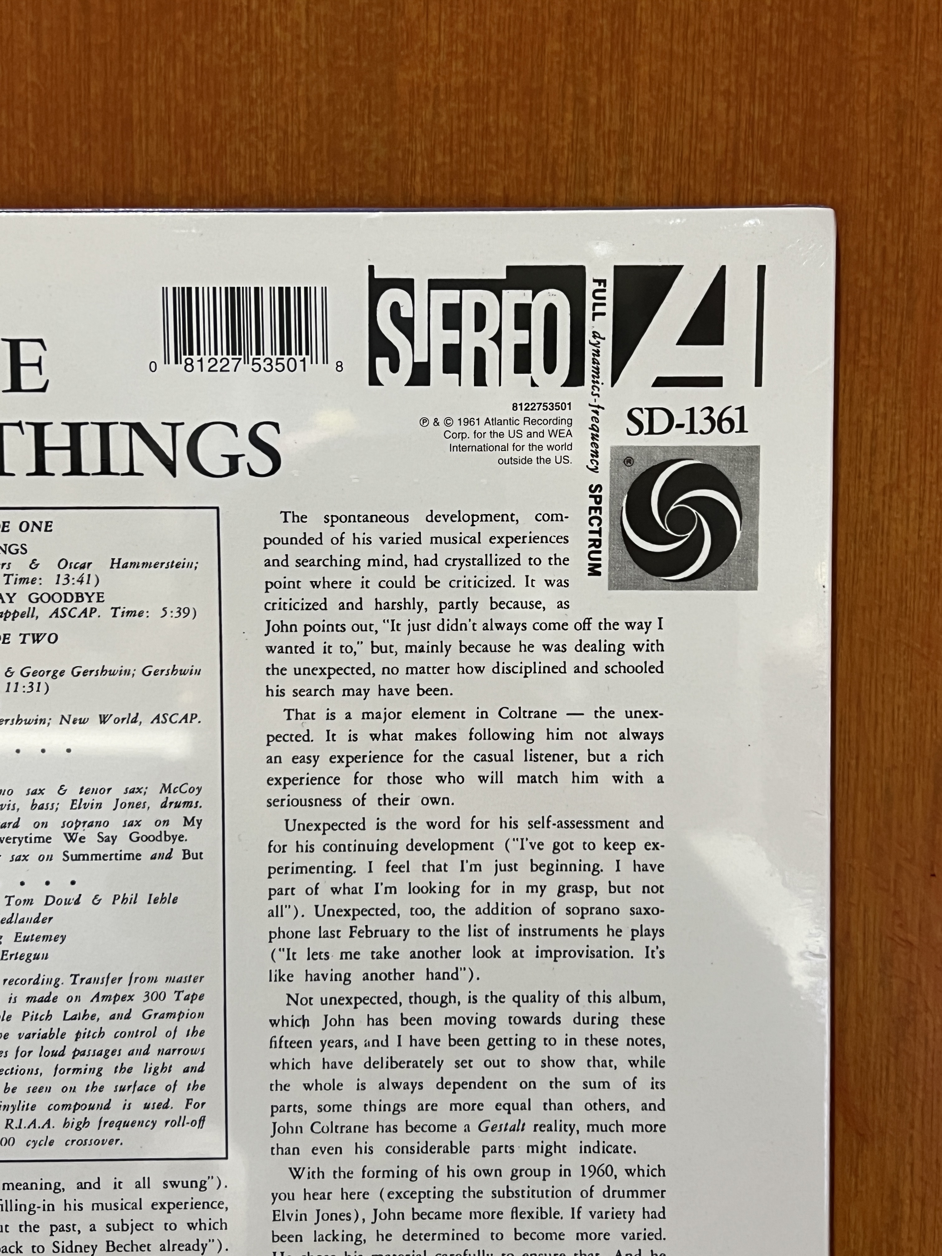 존 콜트레인 John Coltrane - My Favorite Things (LP) : 마이페이보릿시네마스토어
