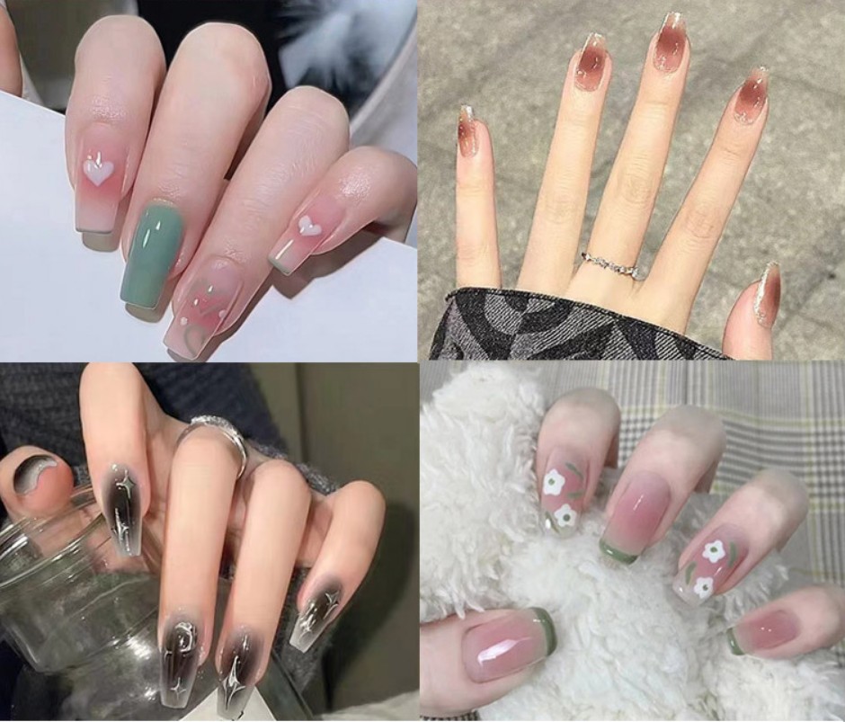 글루로 붙이는 귀엽운 네일팁 6종류 : 다담이