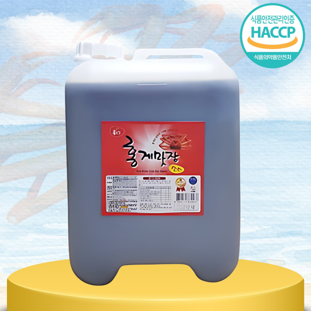 홍일식품 홍게간장 레드 말통 12L 맛장 편스토랑 맛간장 소스 대용량 : 퍼니몽마켓