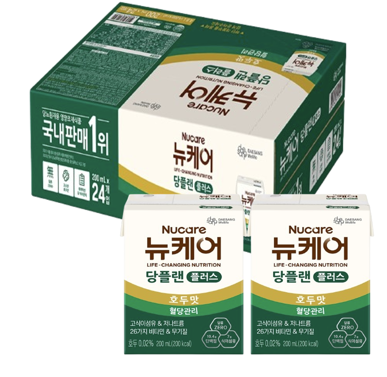 뉴케어 당플랜 플러스 호두맛 당뇨식, 200ml, 24개 : 코코구니