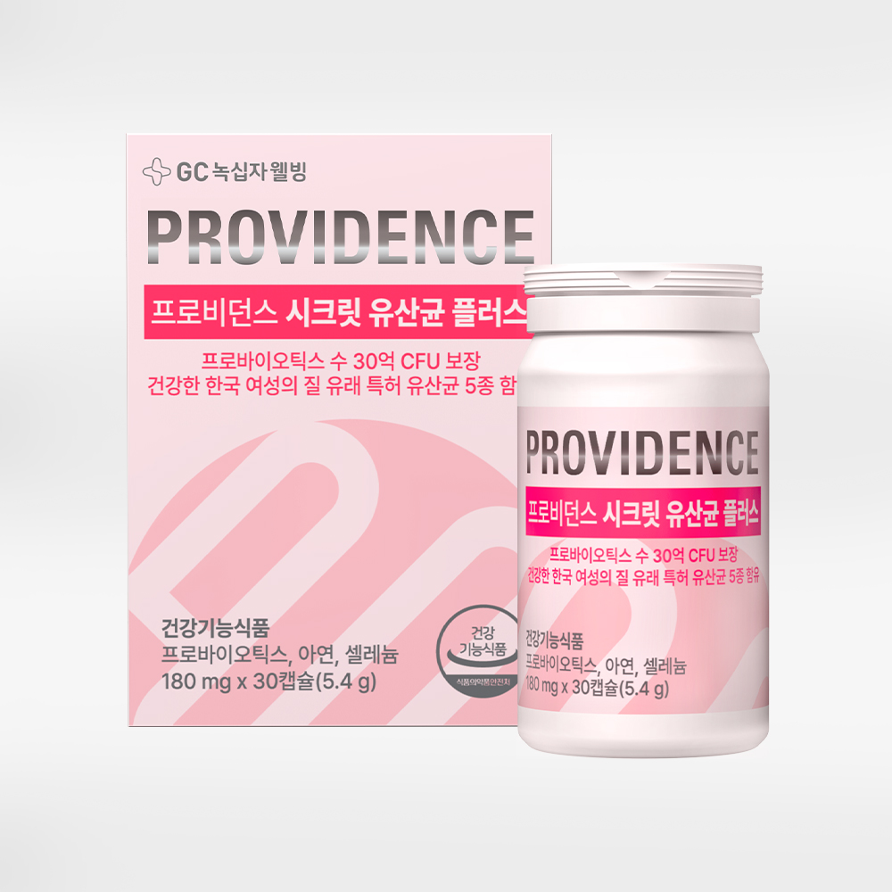 녹십자웰빙 프로비던스 여성 질 유래 시크릿 유산균 플러스 30캡슐, 1개 : GC녹십자웰빙