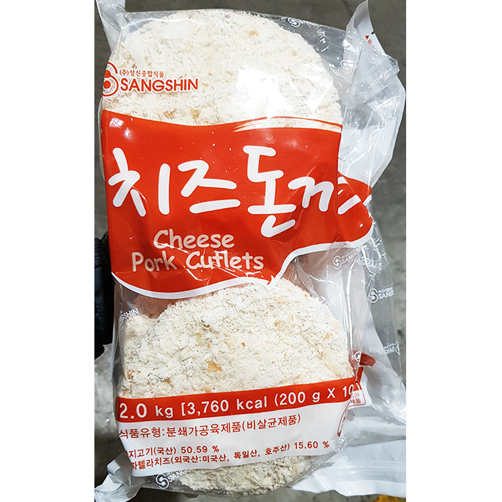 치즈돈까스(상신 200g x10입 2kg) X4 업소용 냉동 돈까스 : 아울렛쇼핑