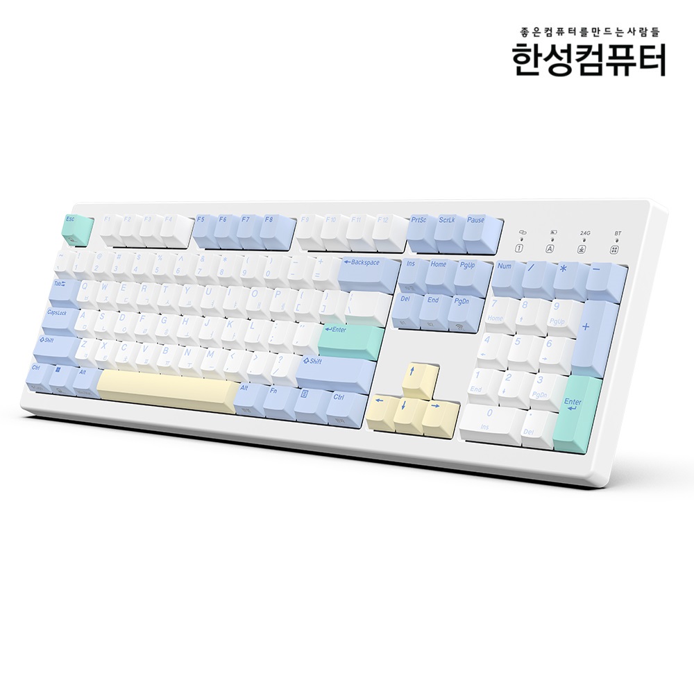 한성 TFG Cloud CF 듀얼 가스켓 유무선 저소음키보드 뽀송 : 포올