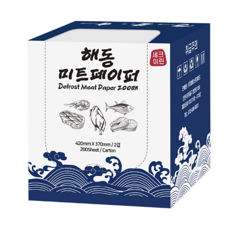 해동지 참치 연어 스시 고기 회종이 키친타올 해동시트 200매 : 와왕마트