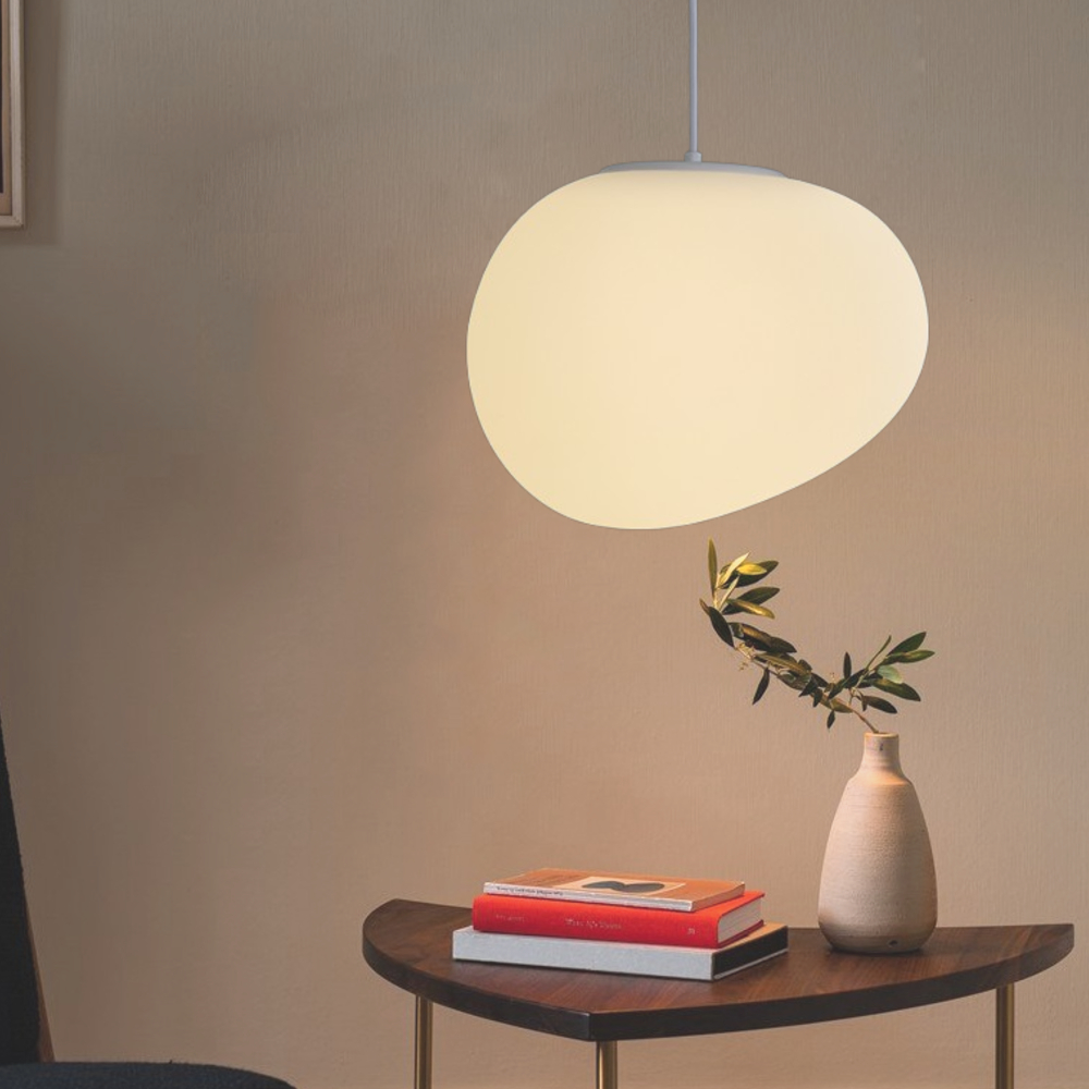LED 카페 펜던트조명 조약돌 식탁 인테리어 식탁 팬던트 조명 소 하얀빛 스톤 : 유엘조명